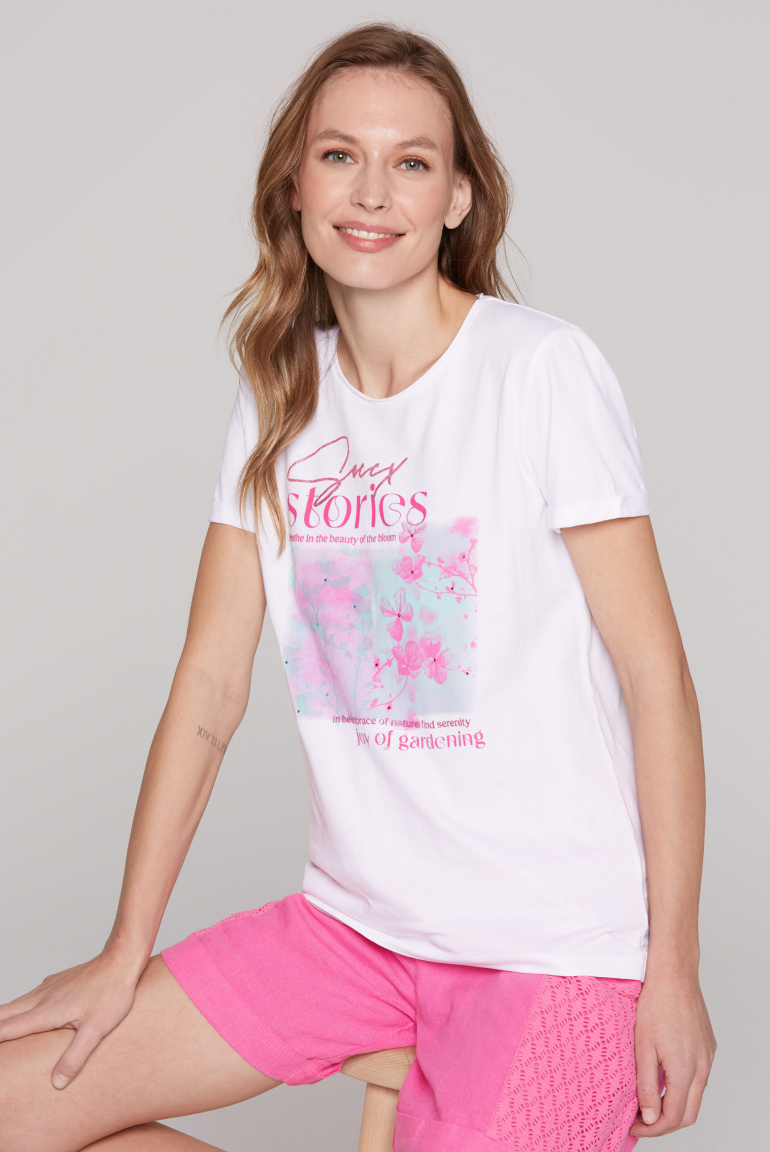 T-Shirt mit Photoprint opticwhite