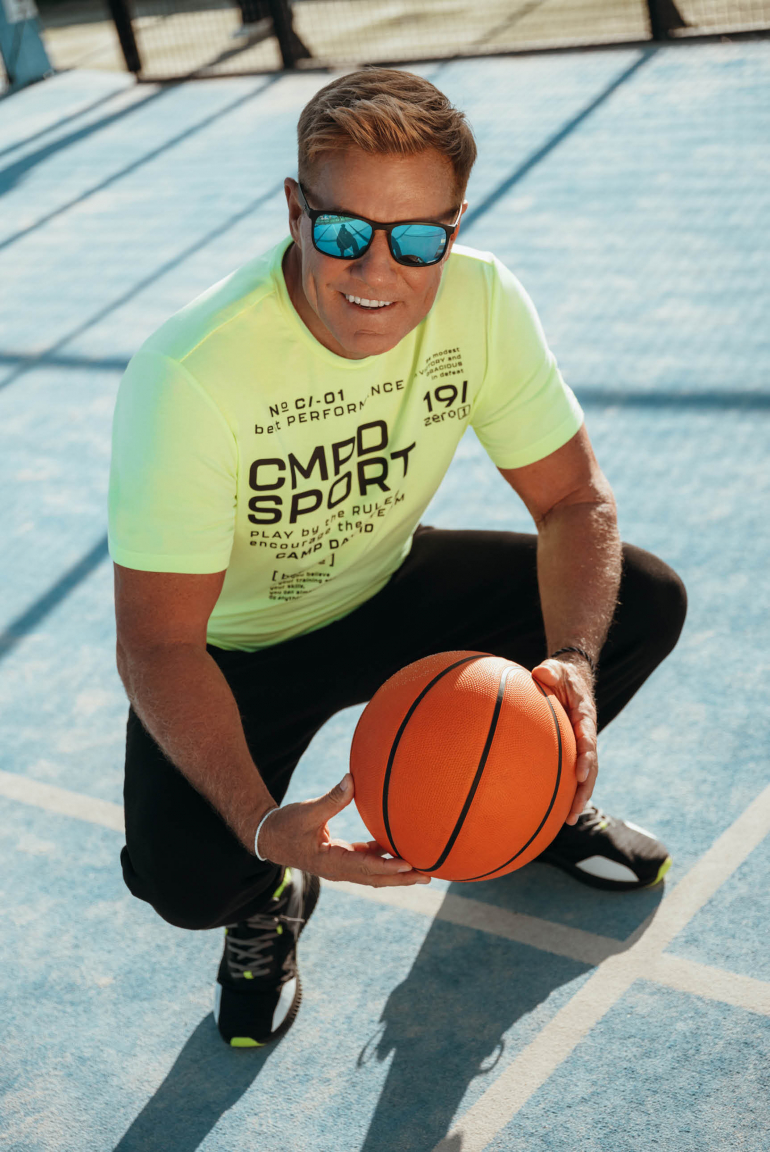 T-Shirt mit Wording Print neon yellow
