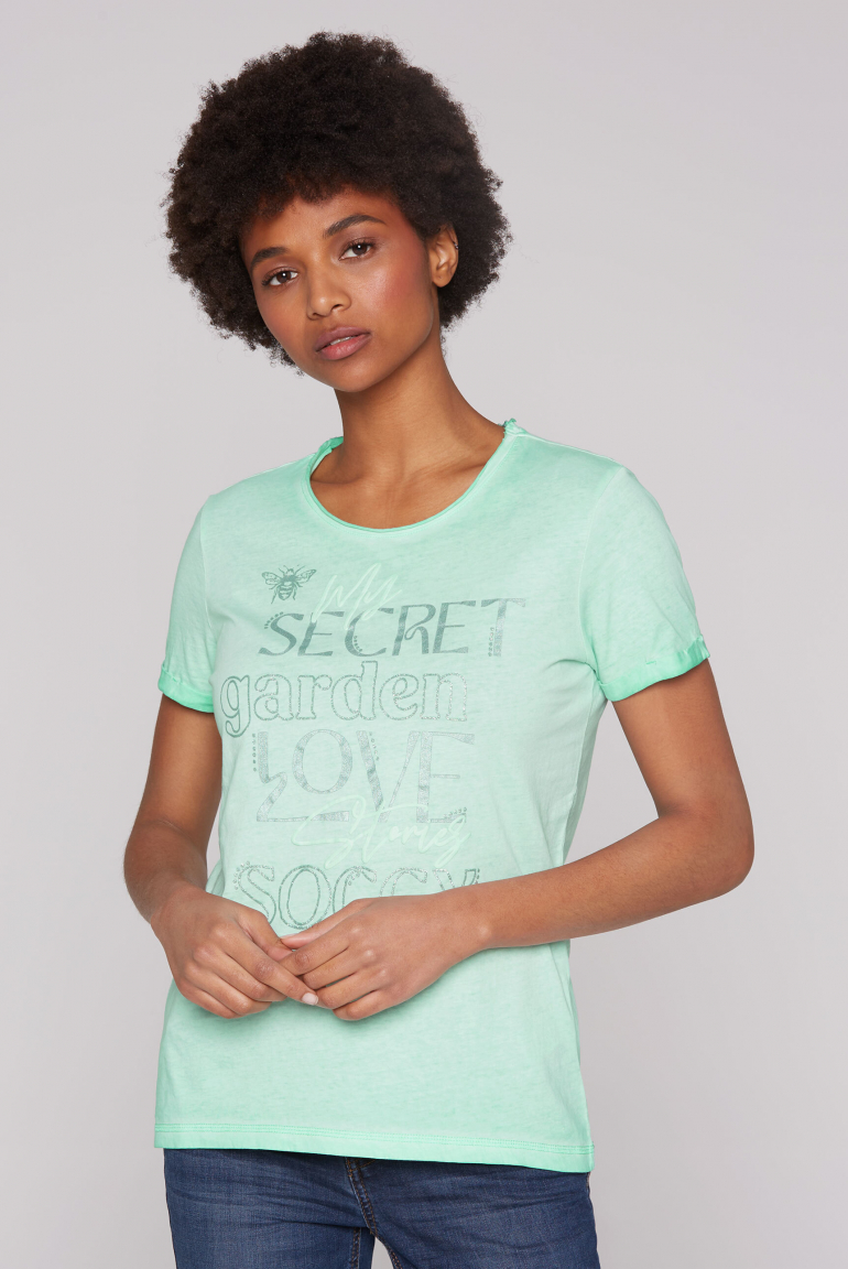 T-Shirt mit Wording Print