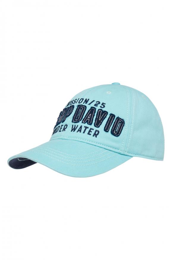 Base Cap mit Logo-Applikation flash aqua