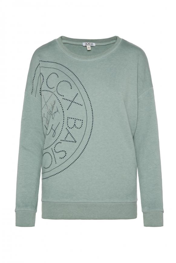 Basic Sweatshirt mit Glitter Print lake