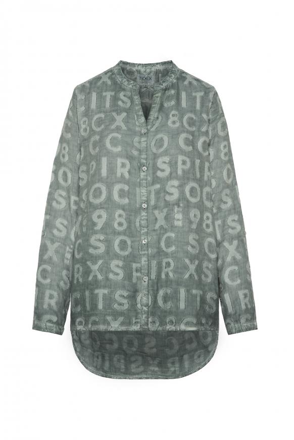 Bluse mit Intarsia-Muster lake