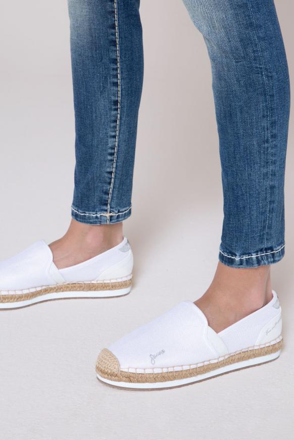 Espadrille mit Plateau-Sohle white