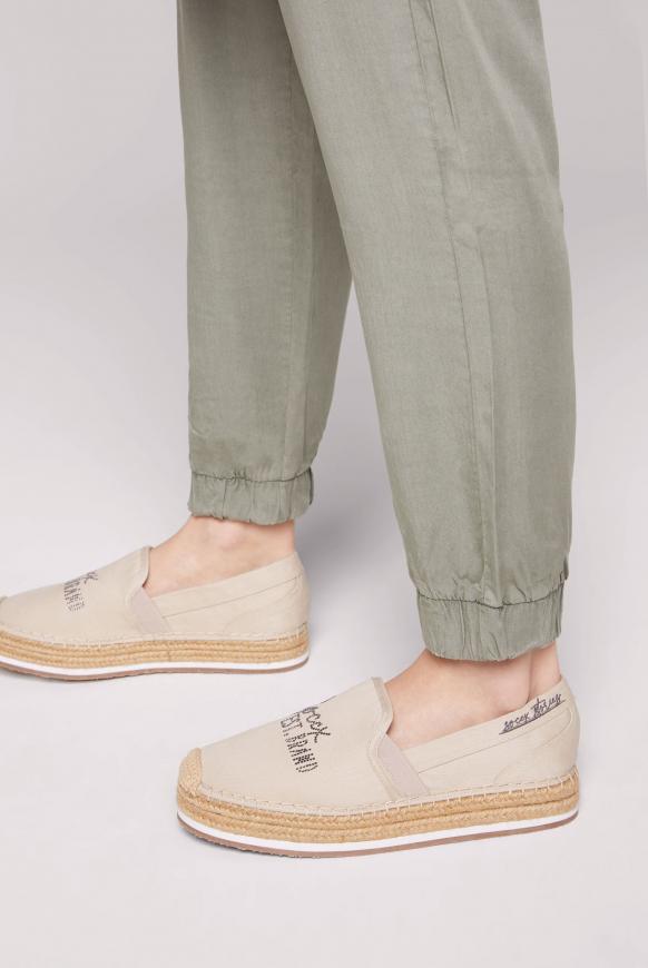 Espadrille mit Plateau-Sohle und Logo summer sand