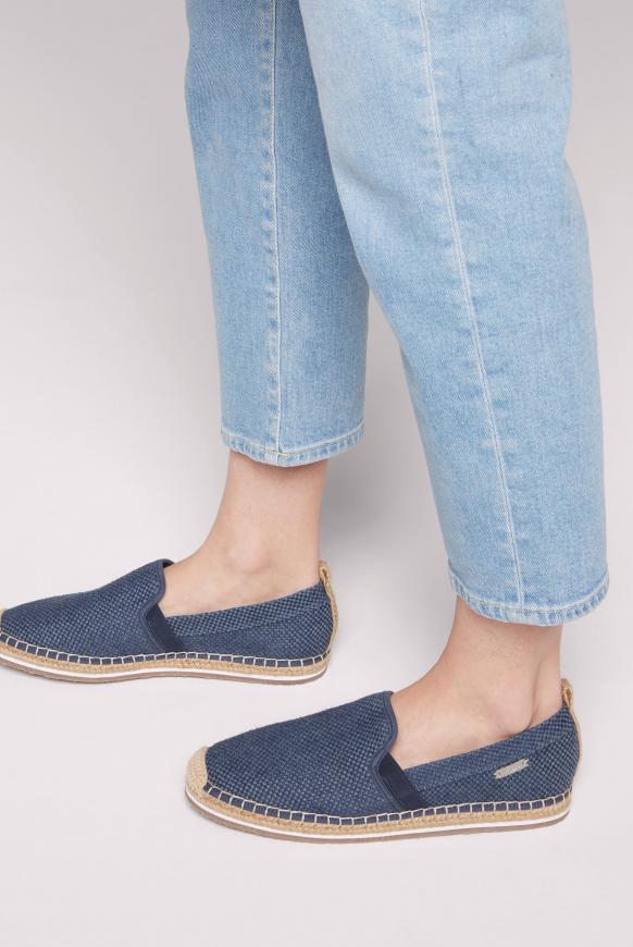 Espadrille mit Webstruktur sea blue