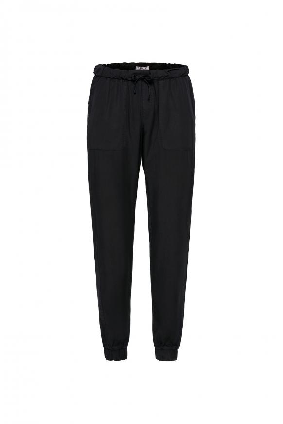 Fließende Hose im Jogger-Stil black