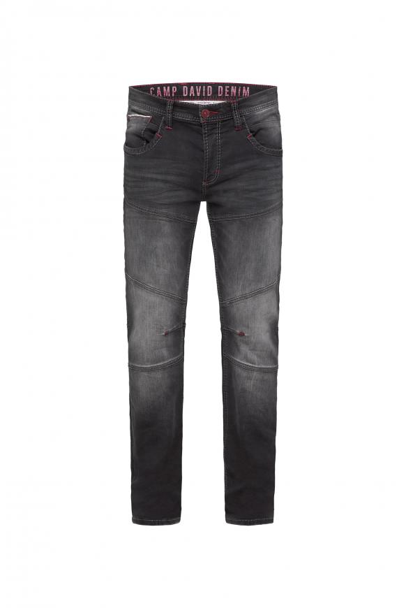 Jeans HE:RY mit Teilungsnähten black used jogg