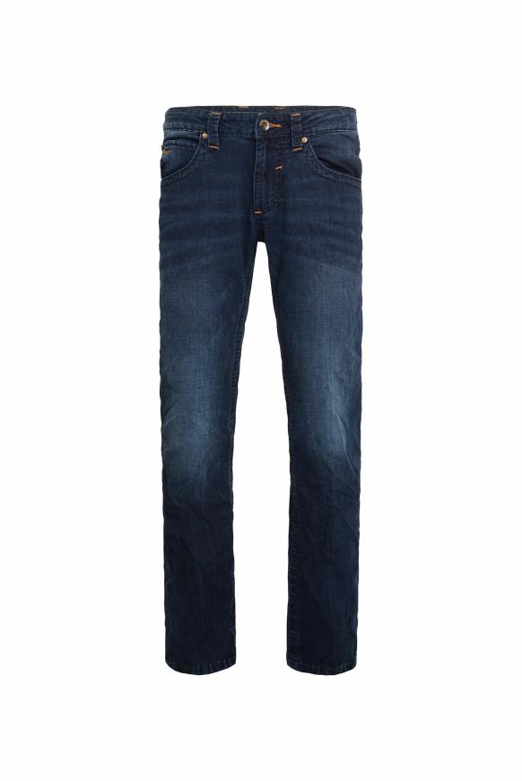 Jeans NI:CO mit tonigen Nähten Regular Fit blue black vintage