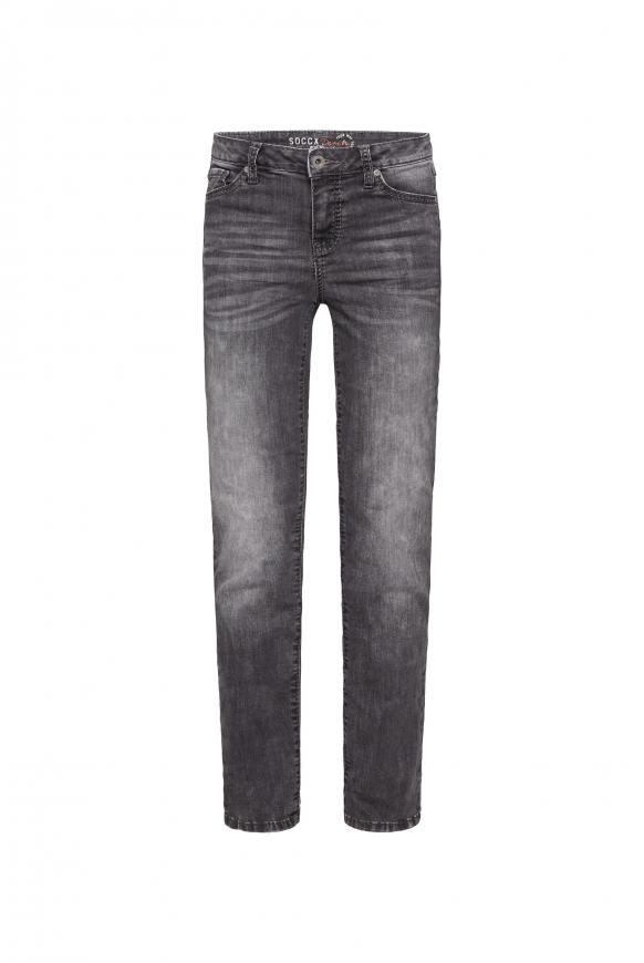 Jeans RO:MY mit Bleaching-Effekten grey used