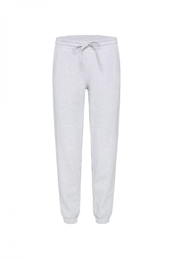 Jogginghose mit Glitter Logo white melange