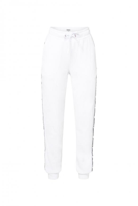 Jogginghose mit Logo Tape an den Seiten opticwhite