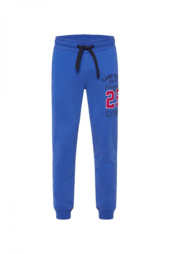 Jogginghose mit Retro-Artwork flight blue