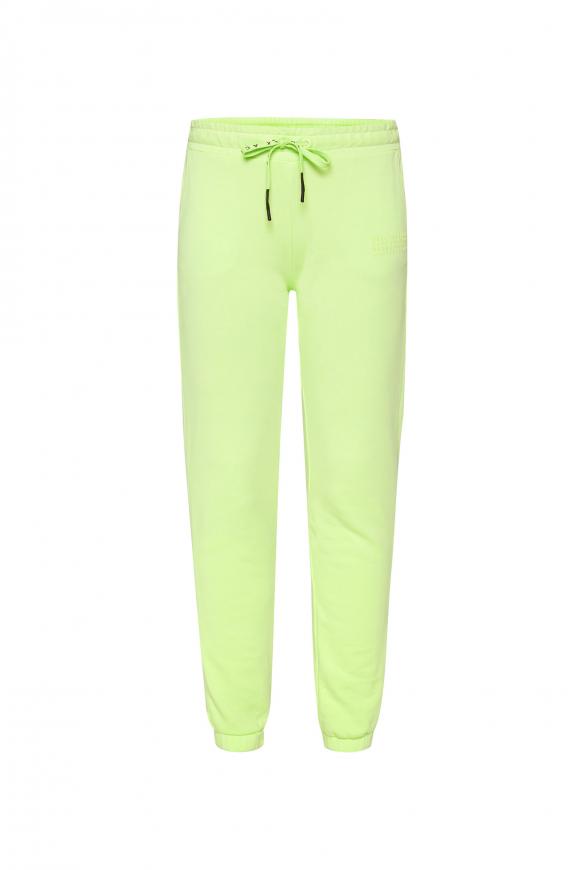 Jogginghose mit tonigem Rubber Artwork wasabi