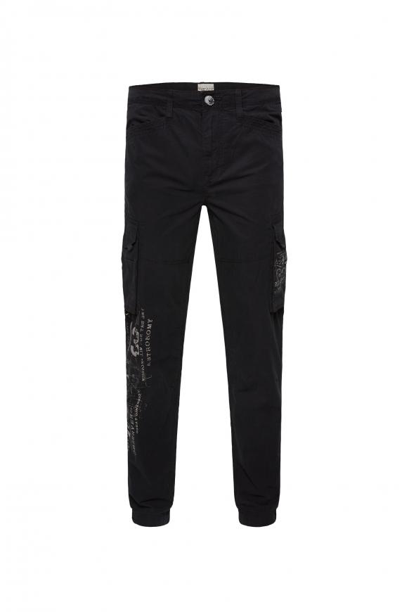 Leichte Cargohose mit Label Prints black