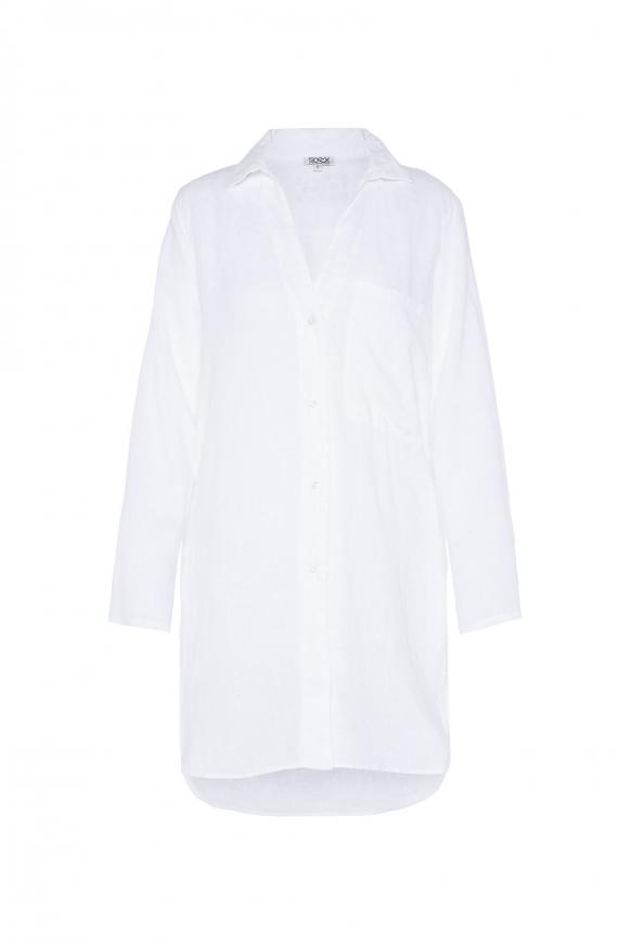 Leinenbluse im Tunika-Stil opticwhite