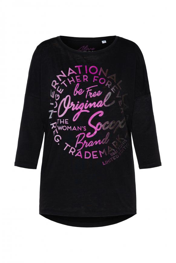 Oversized Shirt mit Ausbrenner-Effekten black