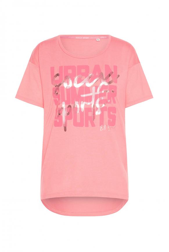 Oversized T-Shirt mit Print-Artworks peachy rose