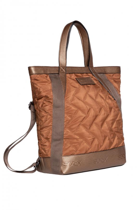 Stepp-Shopper Backpack im Materialmix bronze