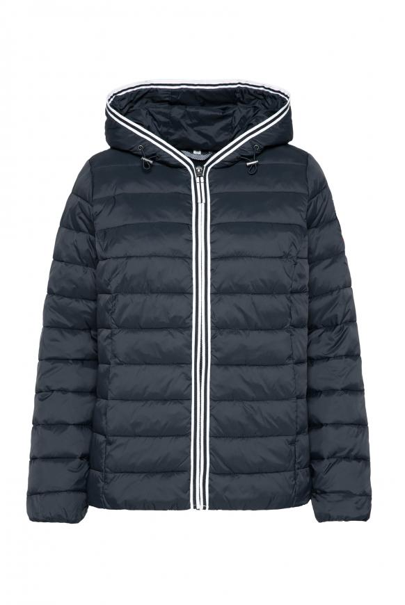 Steppjacke mit Kapuze und Rücken-Print blue navy