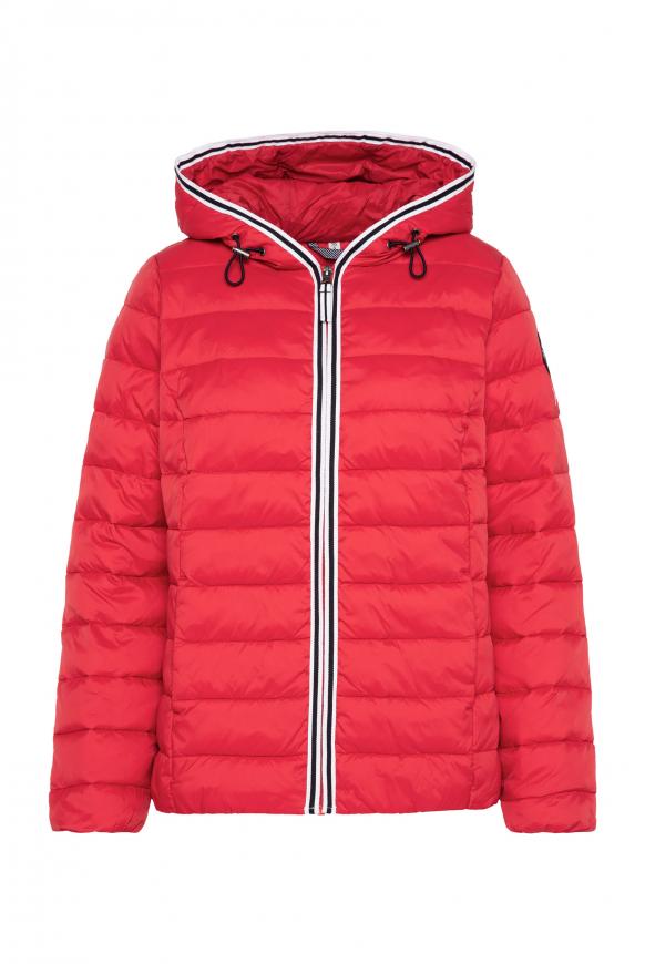 Steppjacke mit Kapuze und Rücken-Print red orange