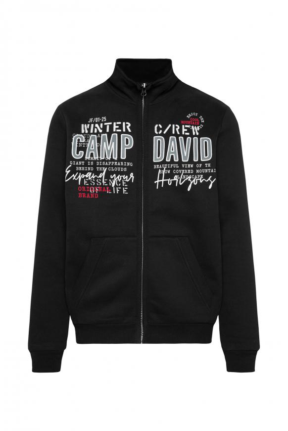 Sweatjacke mit Logo Artwork black