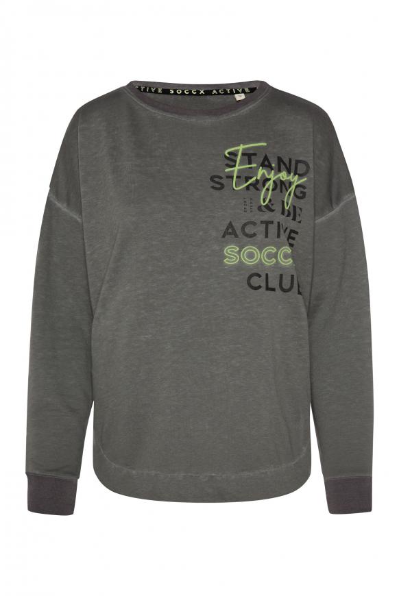 Sweatshirt mit abgerundetem Saum