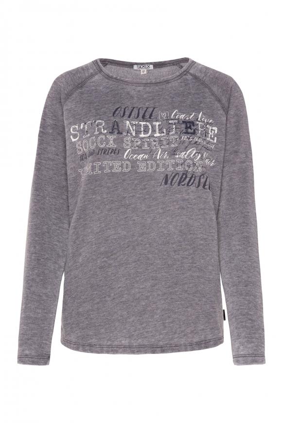 Sweatshirt mit Ausbrenner-Effekten blue navy