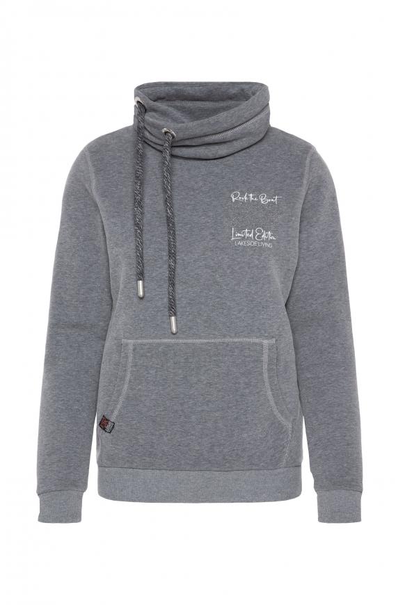 Sweatshirt mit hohem Kragen blue navy melange