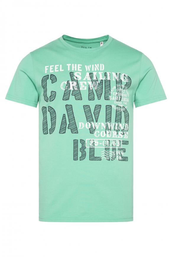 T-Shirt mit Sailing Print sea green