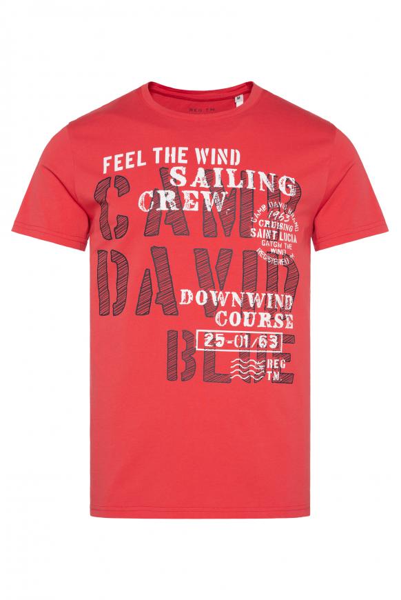 T-Shirt mit Sailing Print red orange