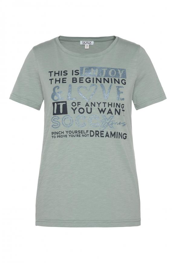 T-Shirt mit Wording Print