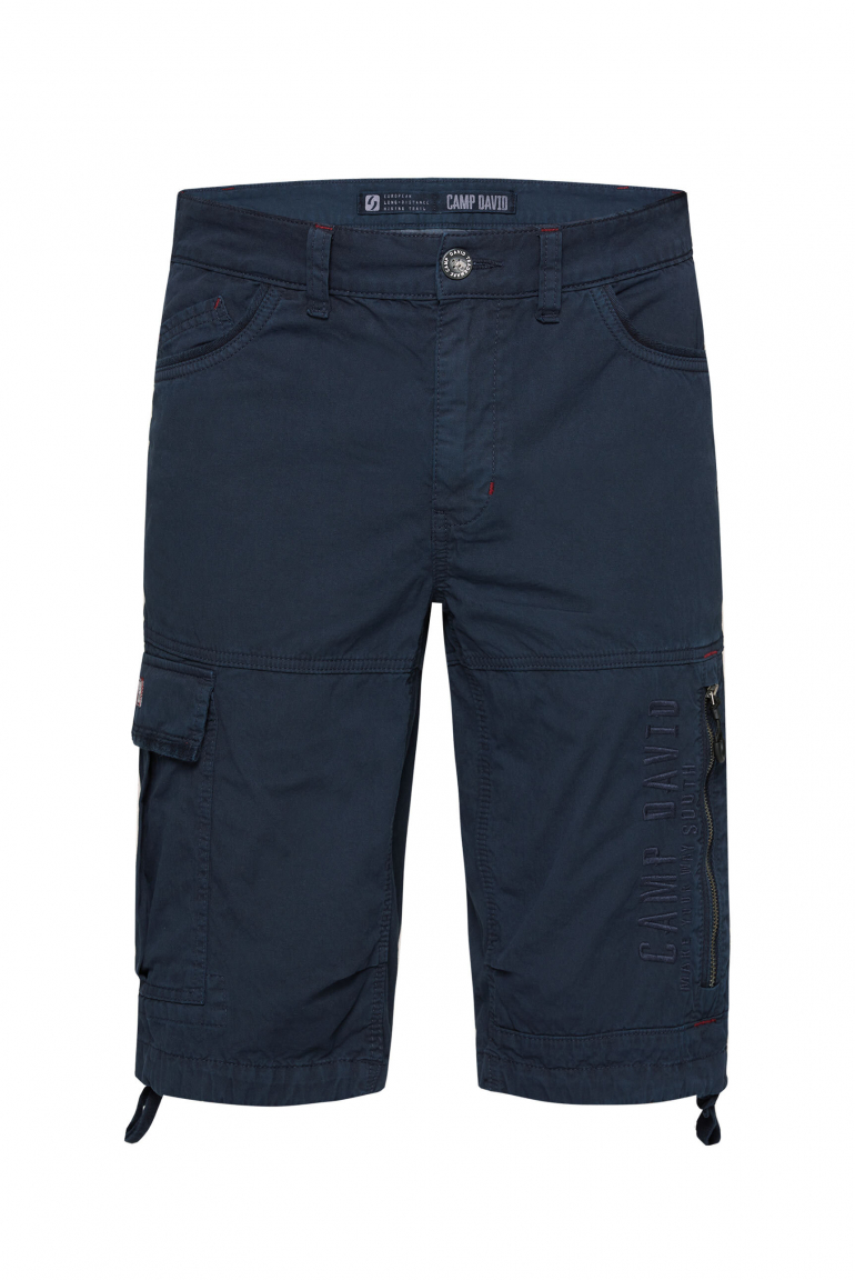 Cargo Shorts mit Beintaschen und Artwork deep water