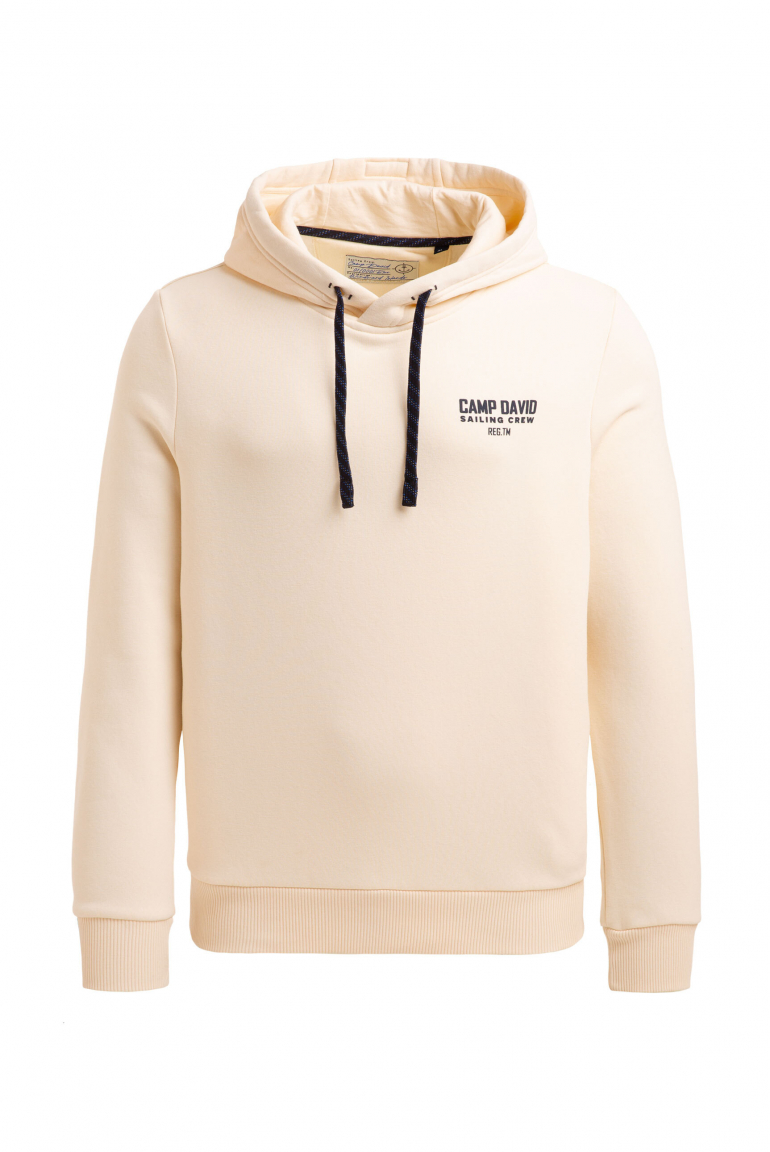 Hoodie mit Rücken-Artwork ecru