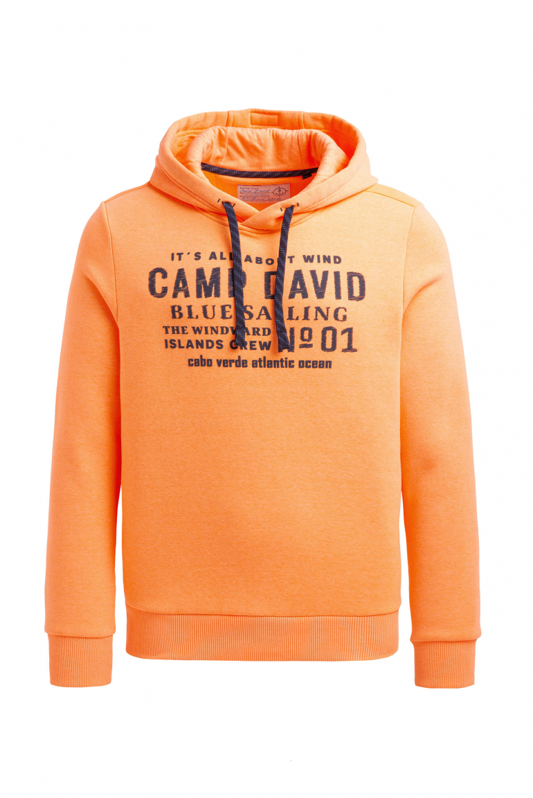 Hoodie mit Wording Print sunrise neon