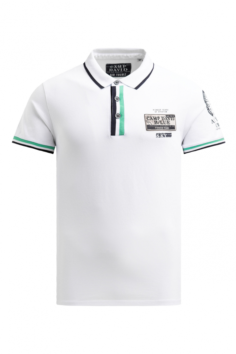 Pikee-Polo mit Prints und Patches