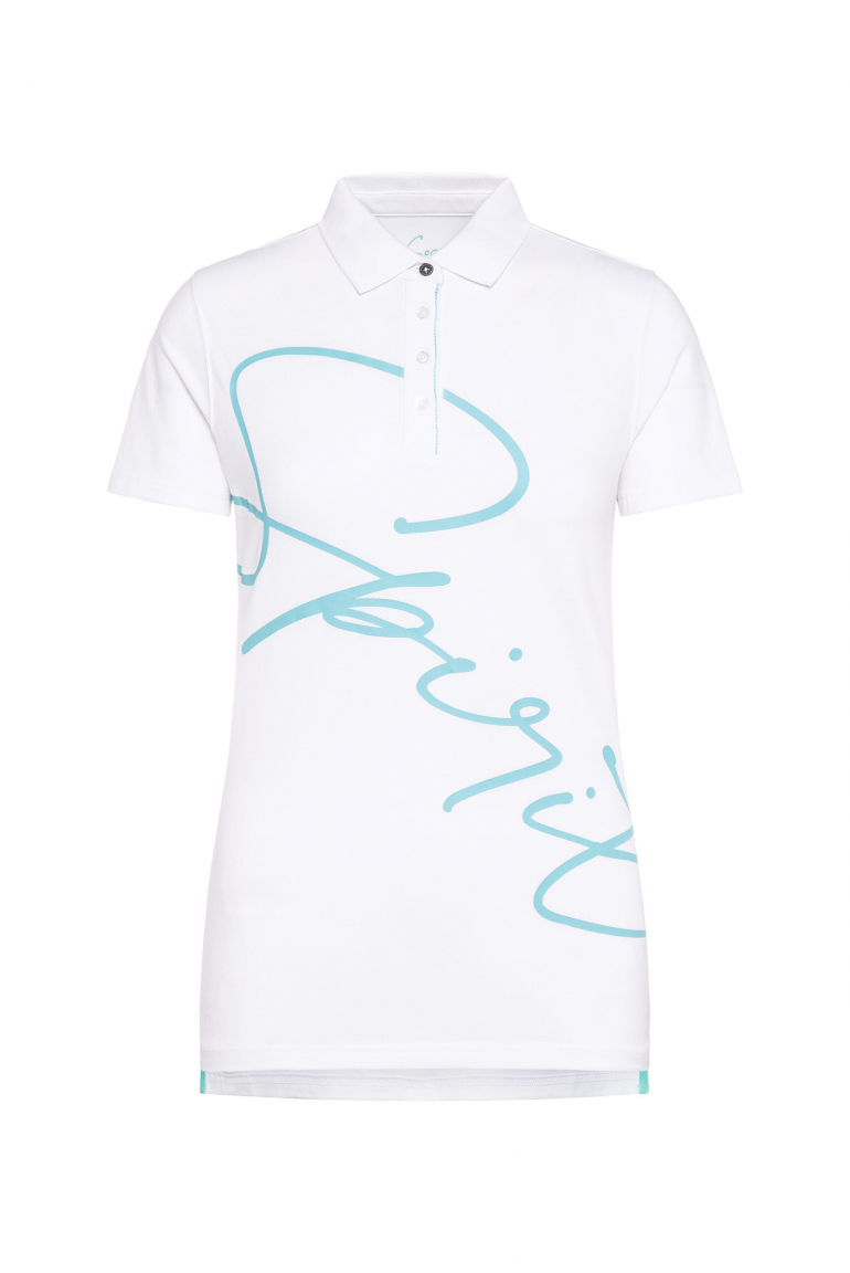 Poloshirt Kurzarm mit Label Print opticwhite