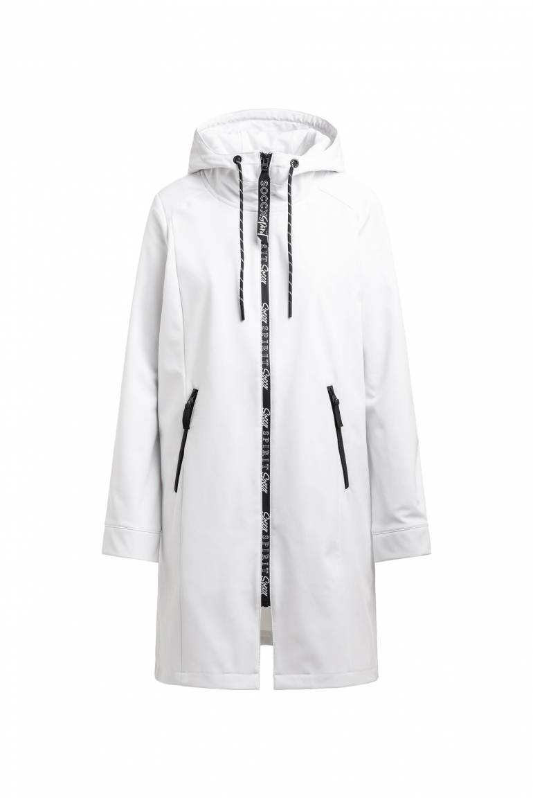 Softshell-Parka mit Kapuze opticwhite