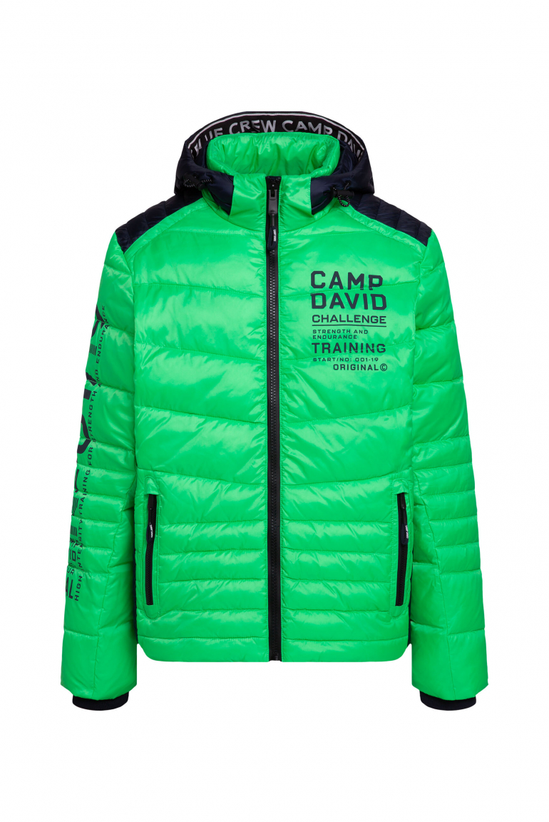 Steppjacke mit Colour-Details electric green