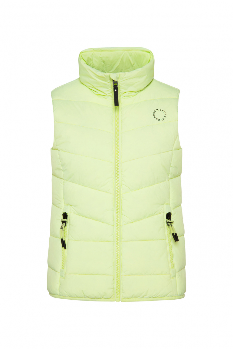 Steppweste mit Rücken-Print light wasabi