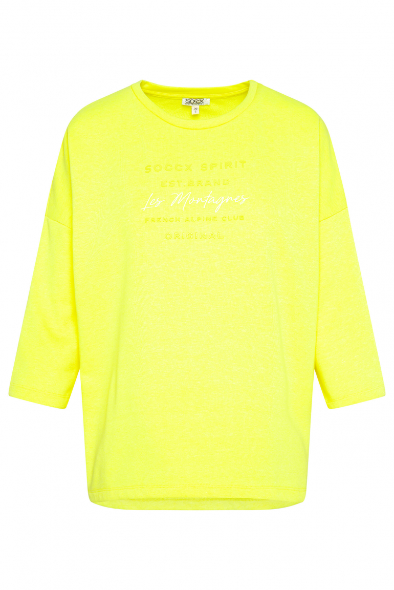 Sweatshirt mit tonigen Rubber Prints yellow lime