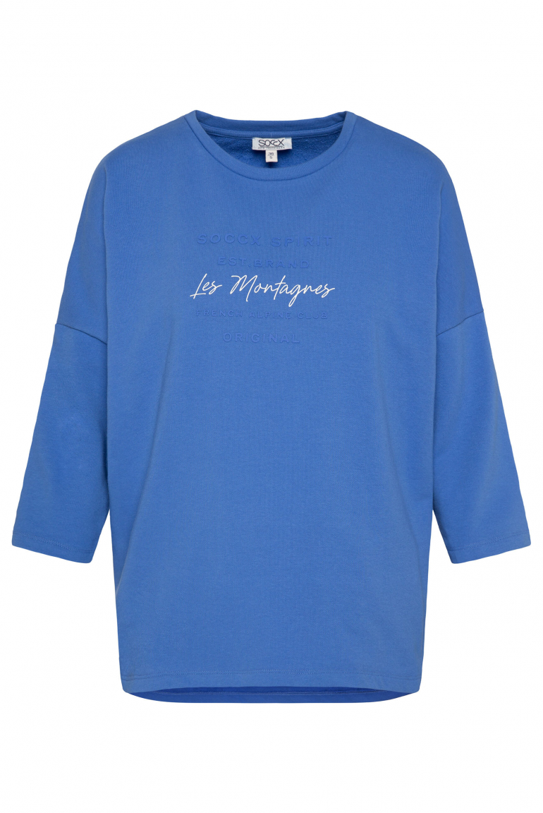 Sweatshirt mit tonigen Rubber Prints vividblue