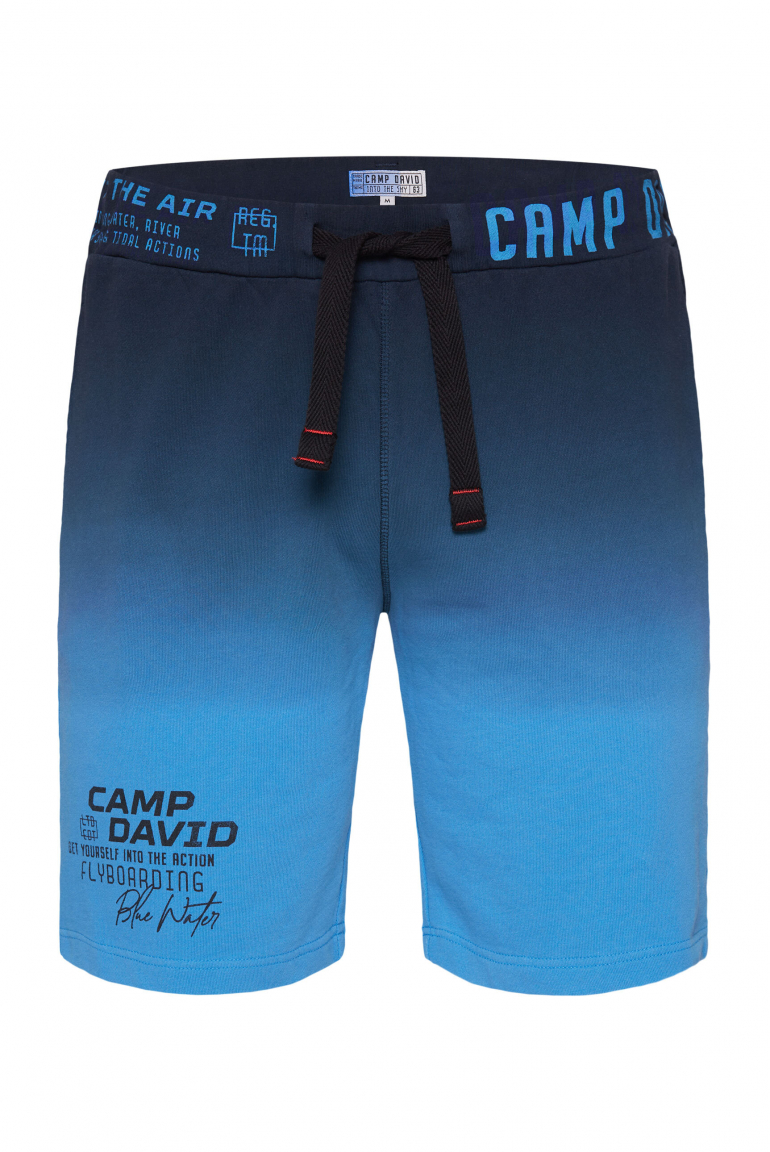 Sweatshorts Dip Dye mit Logo Prints navy
