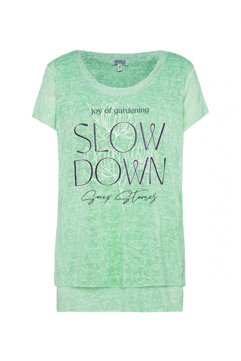 T-Shirt im Layering Look, 2-teilig leafy mint