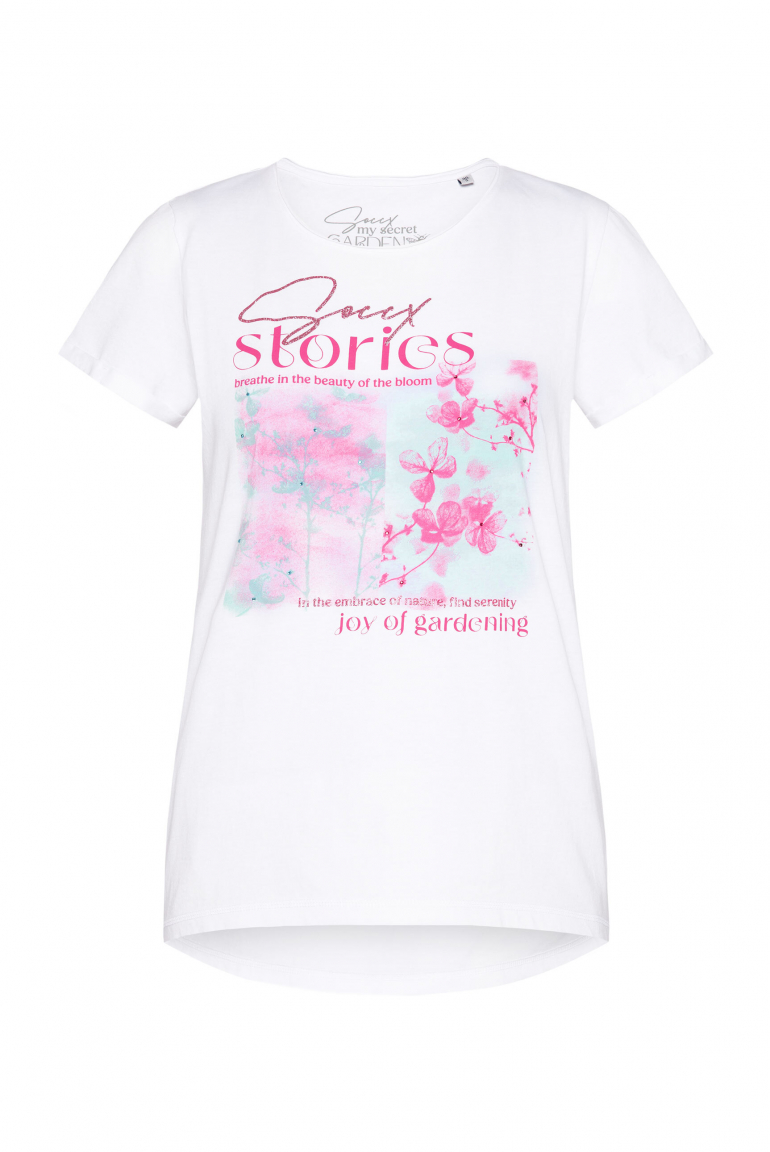 T-Shirt mit Photoprint opticwhite
