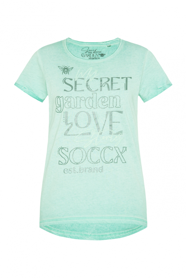 T-Shirt mit Wording Print
