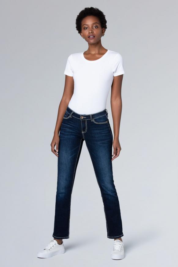 CAMP DAVID & SOCCX | Regular Fit Jeans RO:MY mit Kontrastnähten dark blue