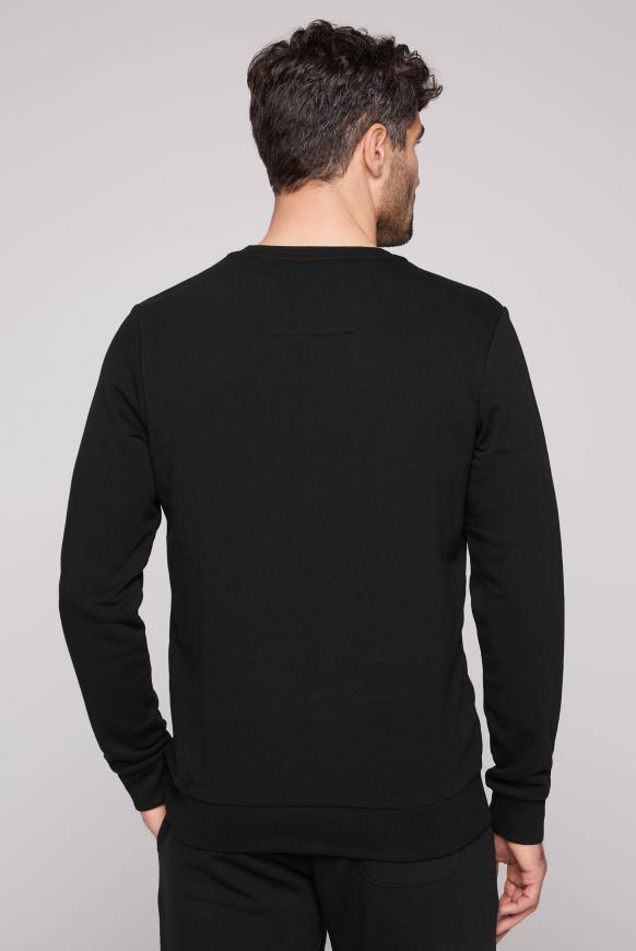 Sweatshirt mit rundem Label Print