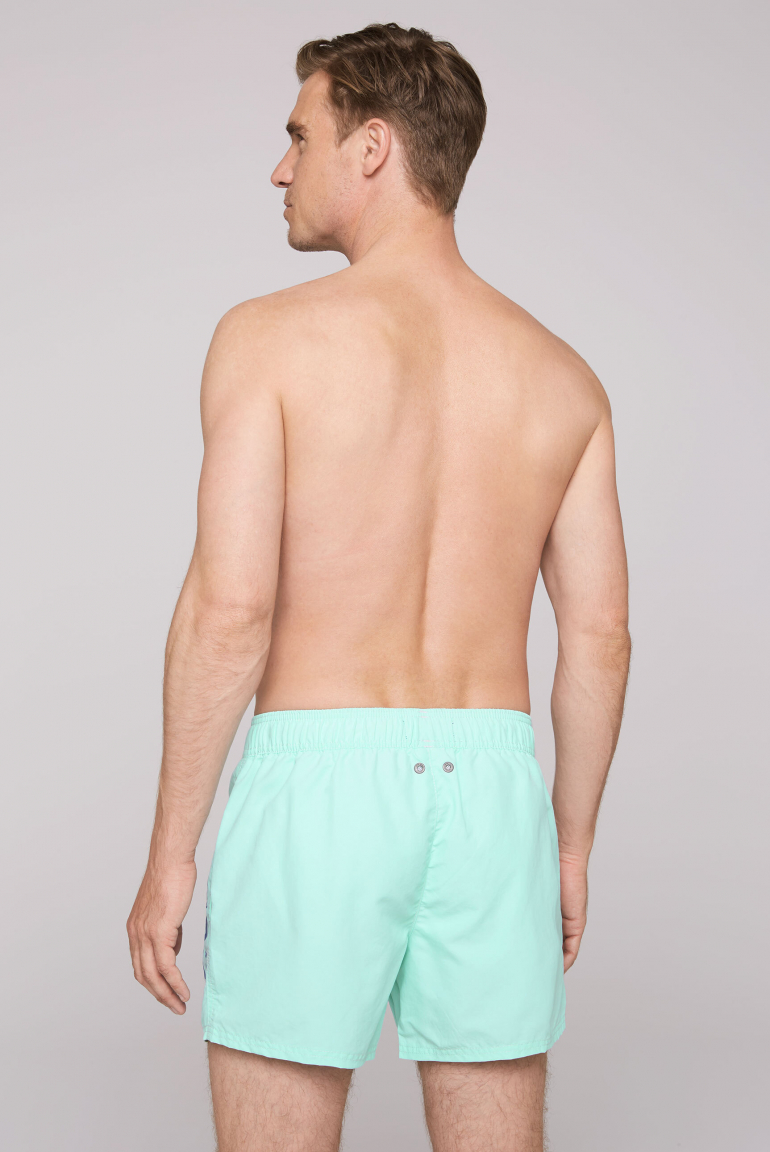Badeshorts mit Logo Print