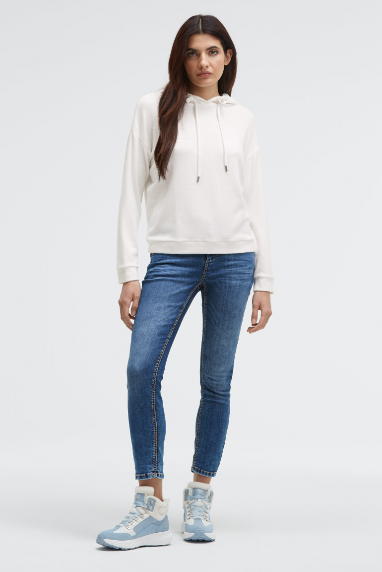 Hoodie aus Flauschstrick