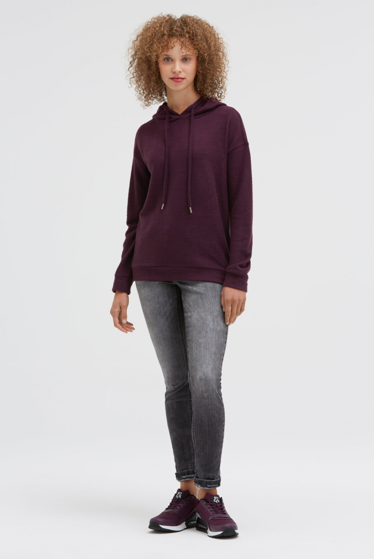 Hoodie aus Flauschstrick